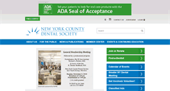 Desktop Screenshot of nycdentalsociety.org